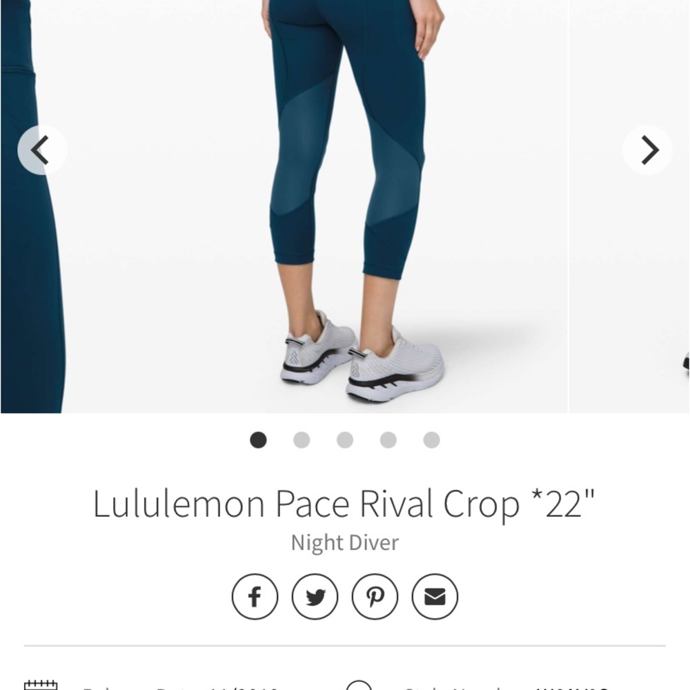 Lululemon Pace Rival Crop - Picture 2 of 5